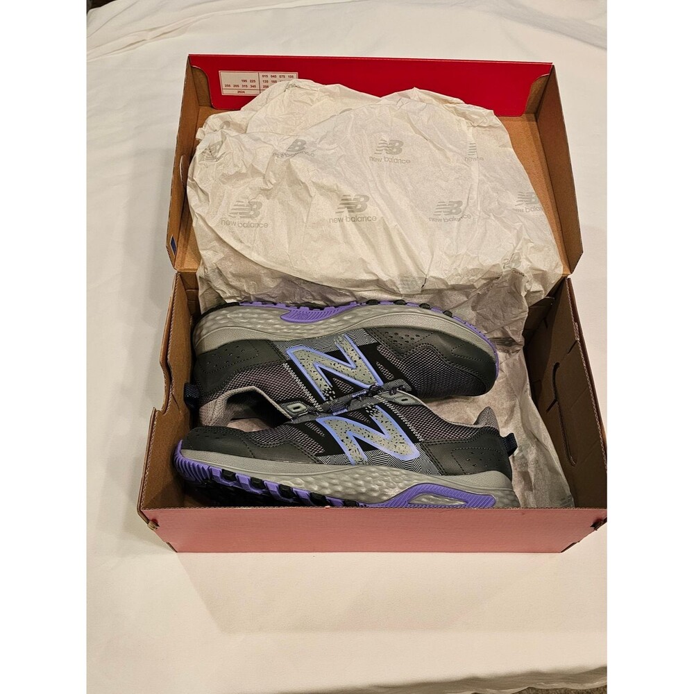 New Balance Grey & Purple Athletic Sneakers